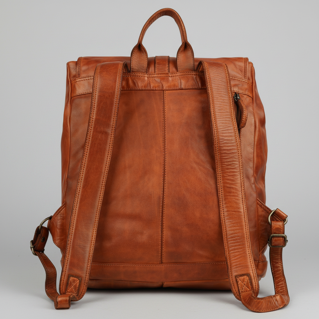 MET Premium Leather Backpack. Urban Rucksack-2