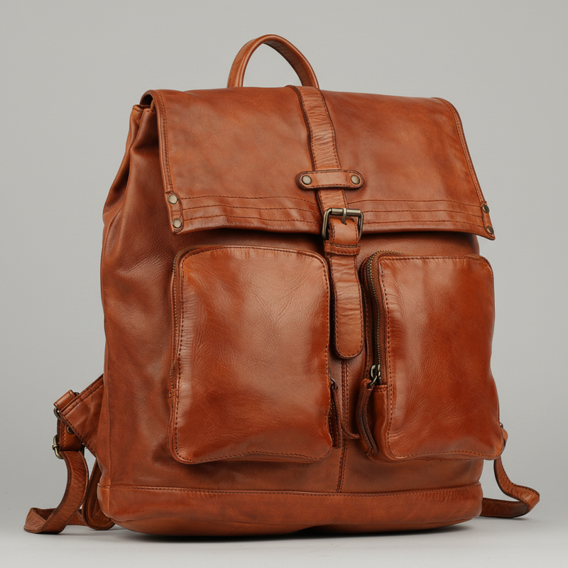 MET Premium Leather Backpack. Urban Rucksack-1