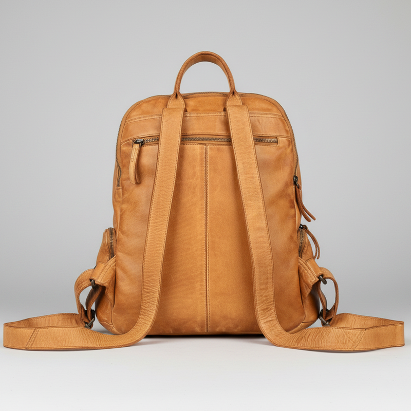 MET Premium Leather Backpack. Urban Rucksack-2