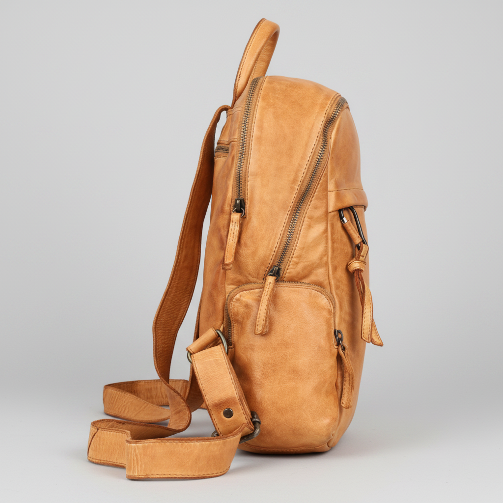 MET Premium Leather Backpack. Urban Rucksack-3