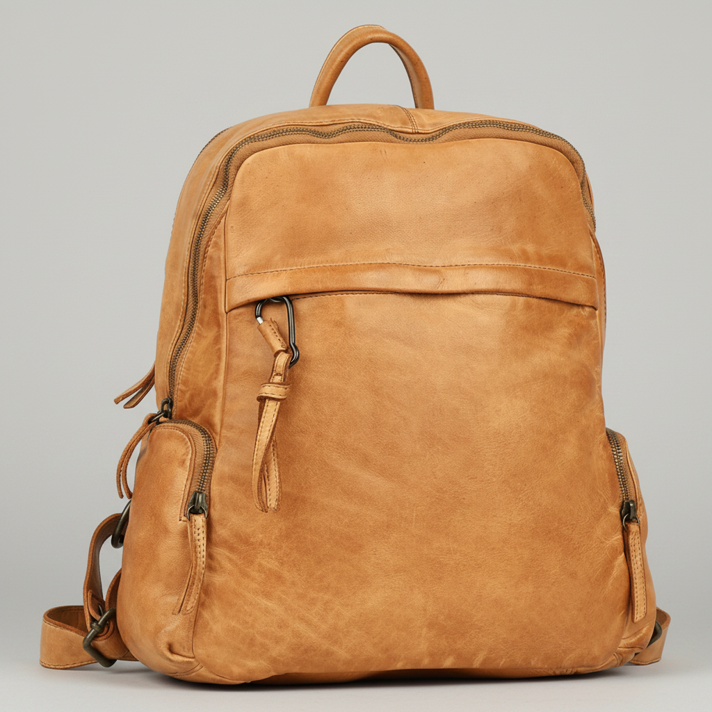 MET Premium Leather Backpack. Urban Rucksack-1