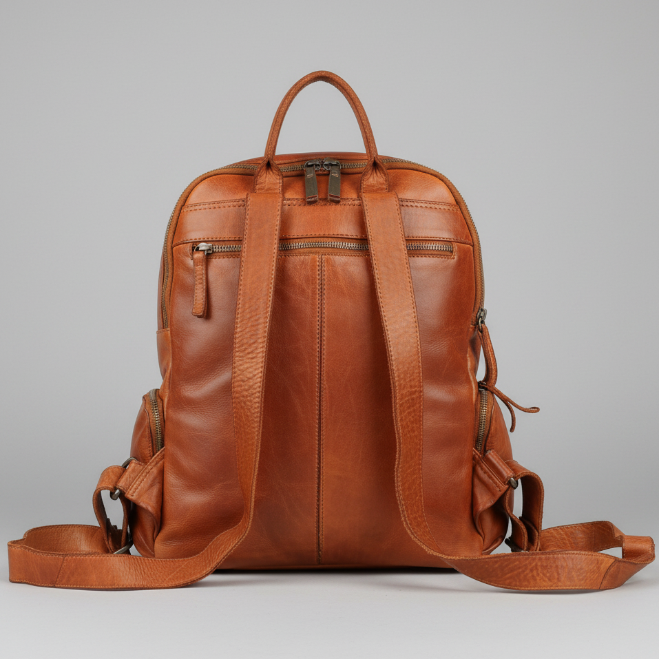 MET Premium Leather Backpack. Urban Rucksack-6