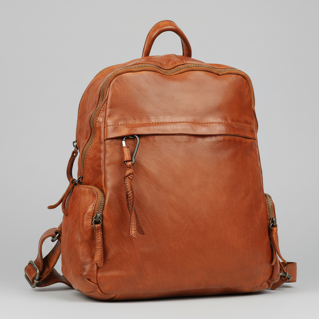 MET Premium Leather Backpack. Urban Rucksack-5