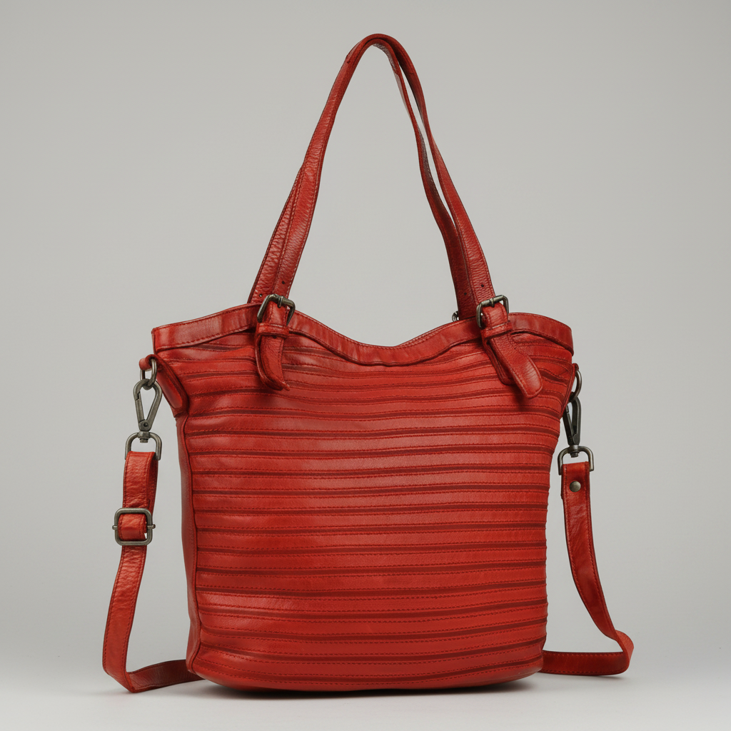 MET Leather Handbag for Women. Tote with Adjustable Dual Handles-1