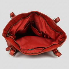 MET Leather Handbag for Women. Tote with Adjustable Dual Handles-4