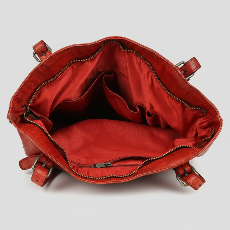 MET Leather Handbag for Women. Tote with Adjustable Dual Handles-4