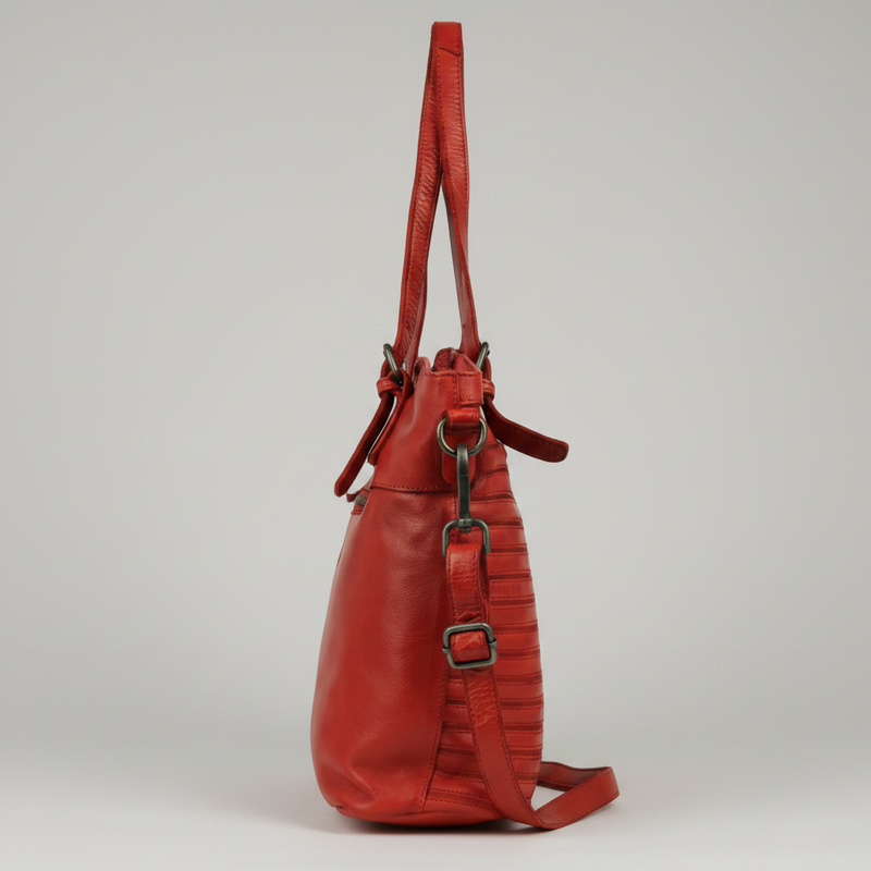 MET Leather Handbag for Women. Tote with Adjustable Dual Handles-3