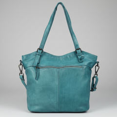 MET Leather Handbag for Women. Tote with Adjustable Dual Handles-6