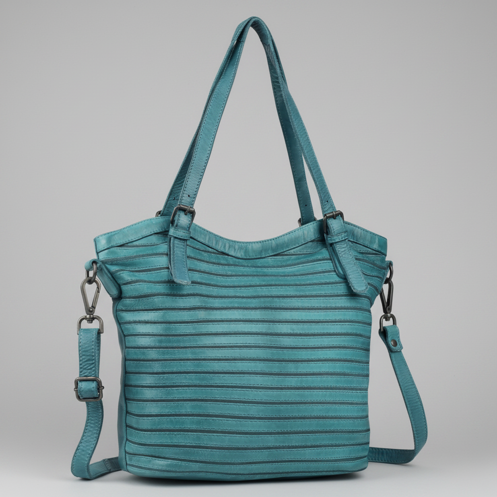 MET Leather Handbag for Women. Tote with Adjustable Dual Handles-5