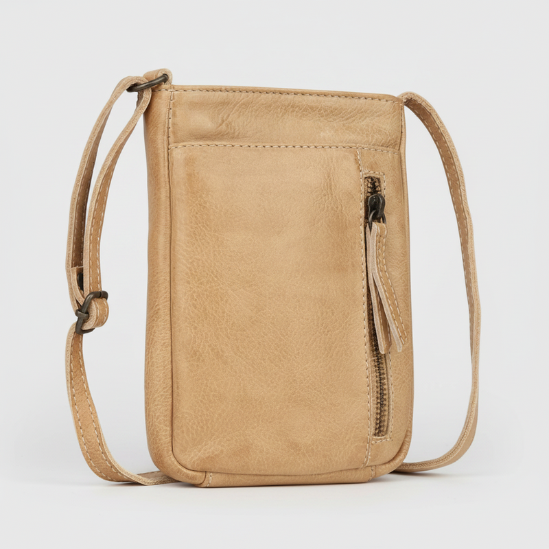 MET Premium Leather Small Crossbody Bag. Compact Urban Tech Pouch-1