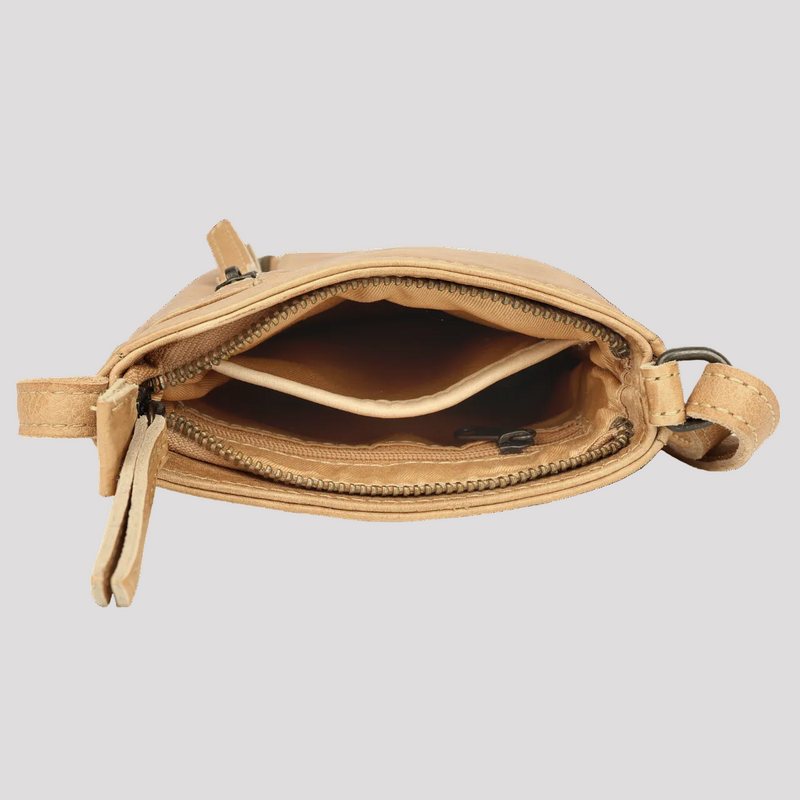 MET Premium Leather Small Crossbody Bag. Compact Urban Tech Pouch-4