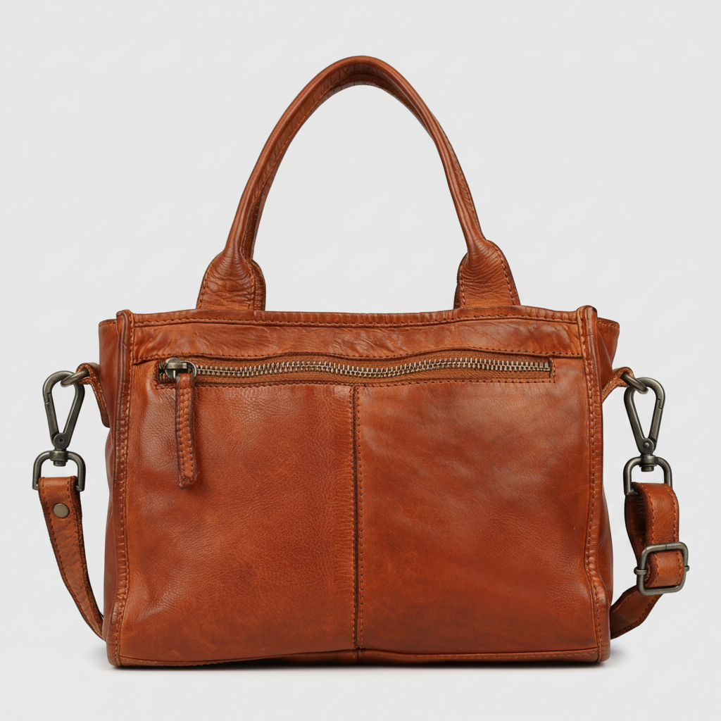 MET Premium Leather Handle Bag. Woven Leather Satchel-2