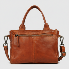 MET Premium Leather Handle Bag. Woven Leather Satchel-2