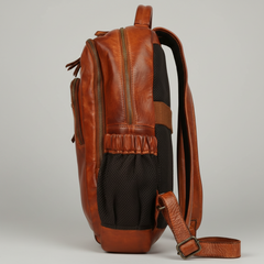 MET Premium Leather Backpack. Dual-Compartment Urban Commuter Pack-7