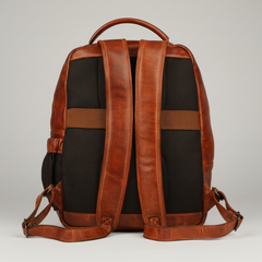 MET Premium Leather Backpack. Dual-Compartment Urban Commuter Pack-6