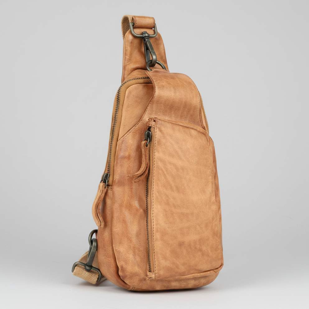MET Off The Shoulder Leather Chest Bag Backpack-13