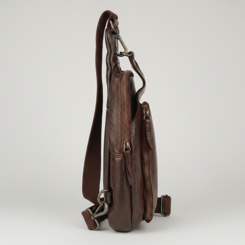 MET Off The Shoulder Leather Chest Bag Backpack-3