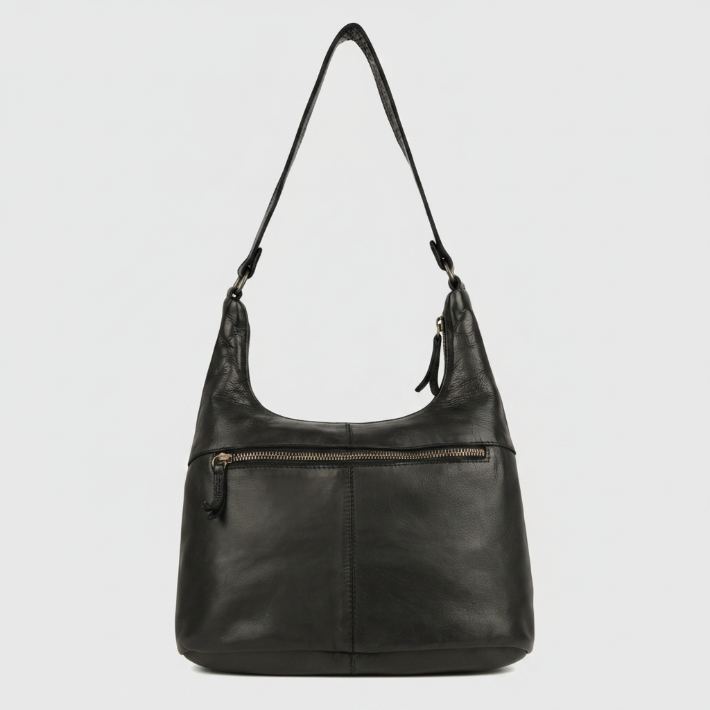 MET Premium Leather Shoulder Bag. Everyday Urban Hobo-10