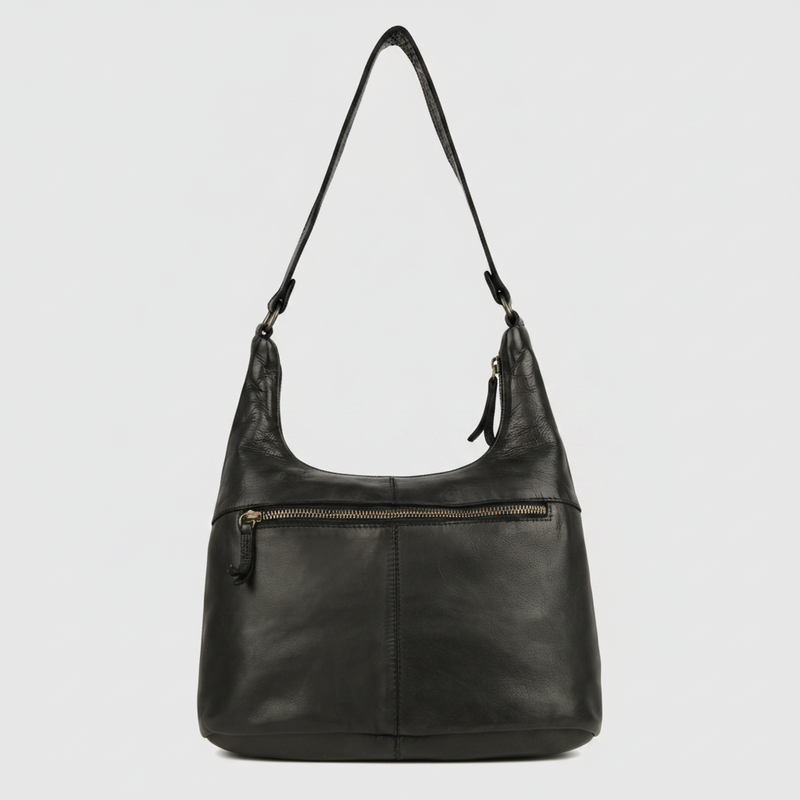 MET Premium Leather Shoulder Bag. Everyday Urban Hobo-10