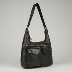 MET Premium Leather Shoulder Bag. Everyday Urban Hobo-9