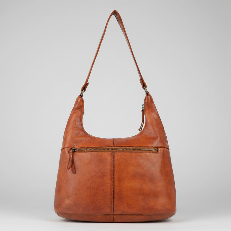 MET Premium Leather Shoulder Bag. Everyday Urban Hobo-2