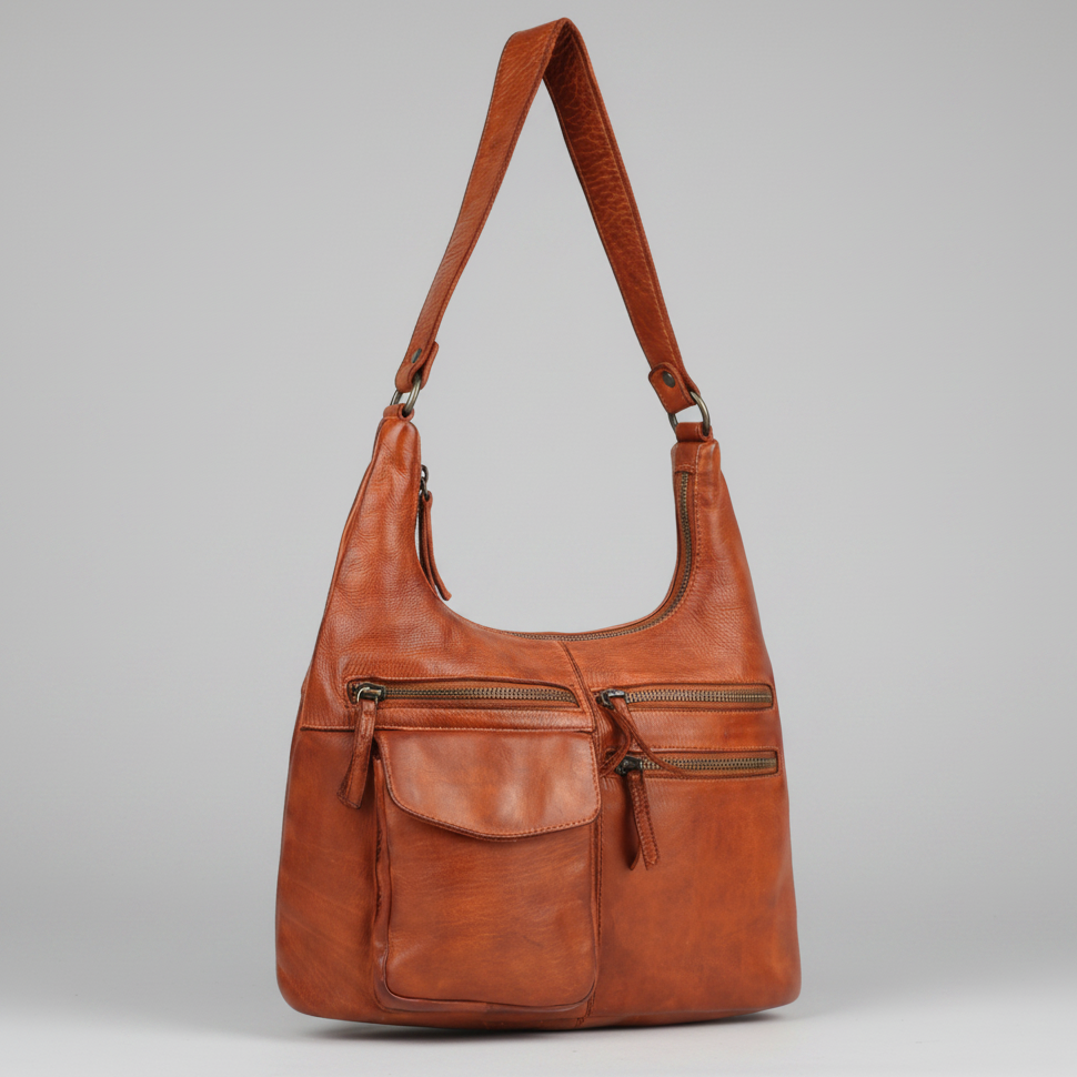 MET Premium Leather Shoulder Bag. Everyday Urban Hobo-1