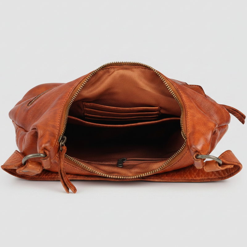 MET Premium Leather Shoulder Bag. Everyday Urban Hobo-4