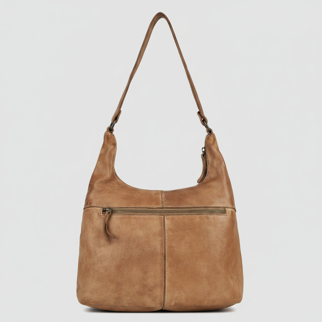 MET Premium Leather Shoulder Bag. Everyday Urban Hobo-6