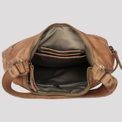 MET Premium Leather Shoulder Bag. Everyday Urban Hobo-8