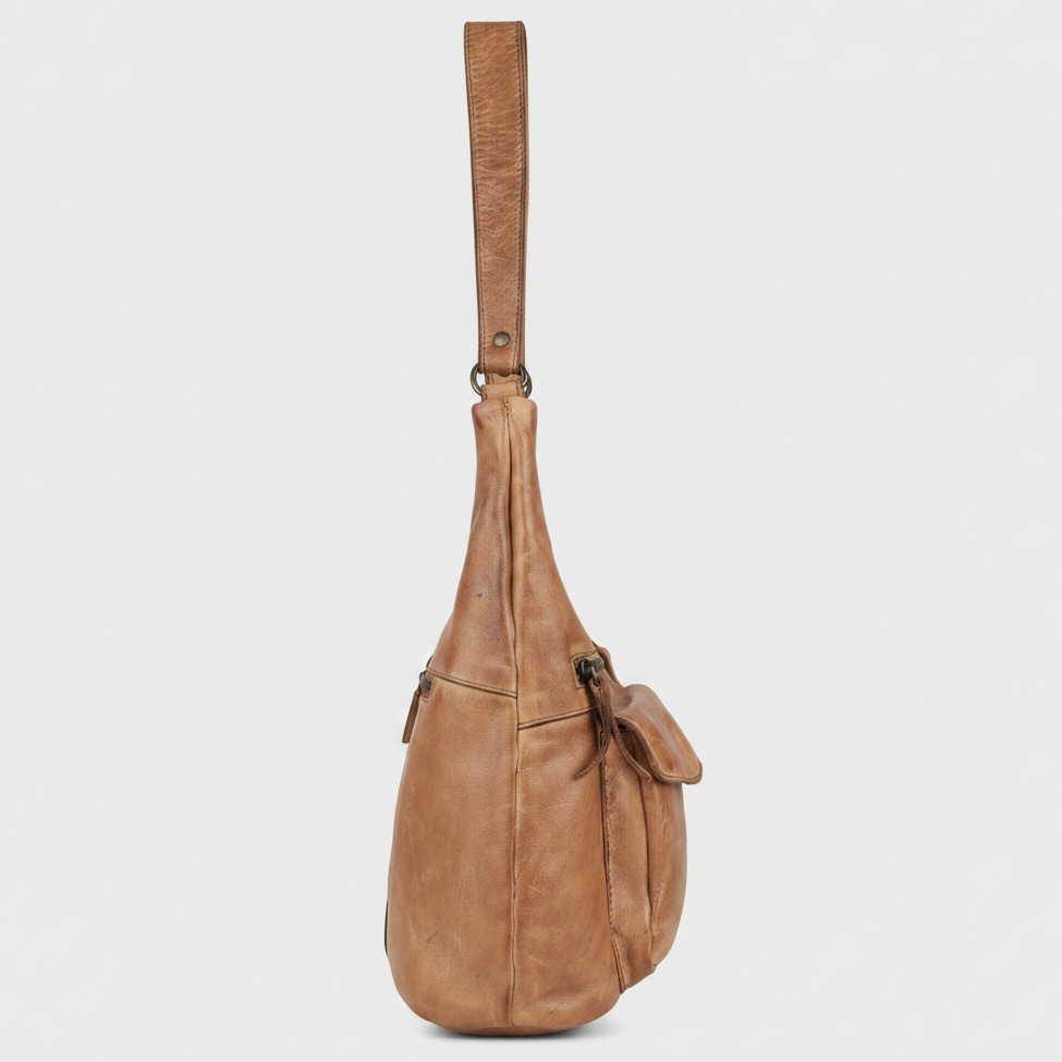 MET Premium Leather Shoulder Bag. Everyday Urban Hobo-7