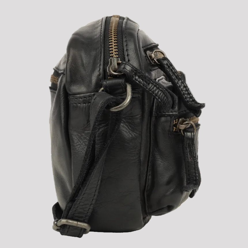 MET Premium Leather Crossbody Bag. Compact Utility Explorer-11
