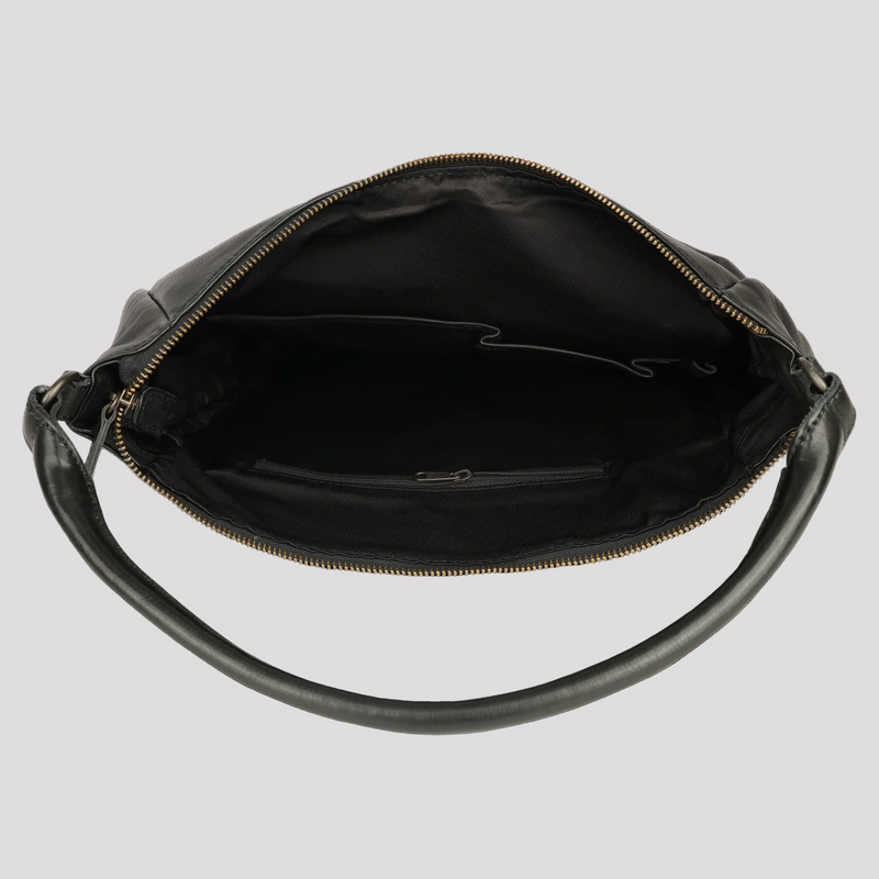 MET Premium Leather Shoulder Bag. Slouchy Urban Hobo-8