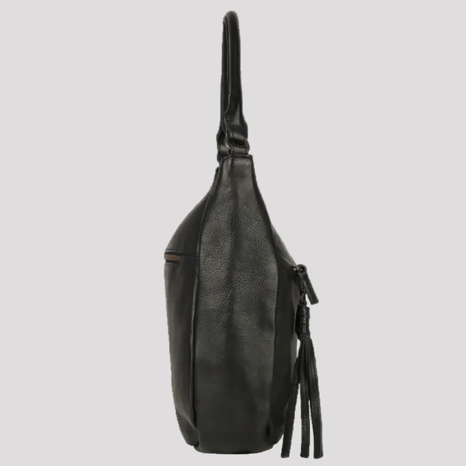 MET Premium Leather Shoulder Bag. Slouchy Urban Hobo-7