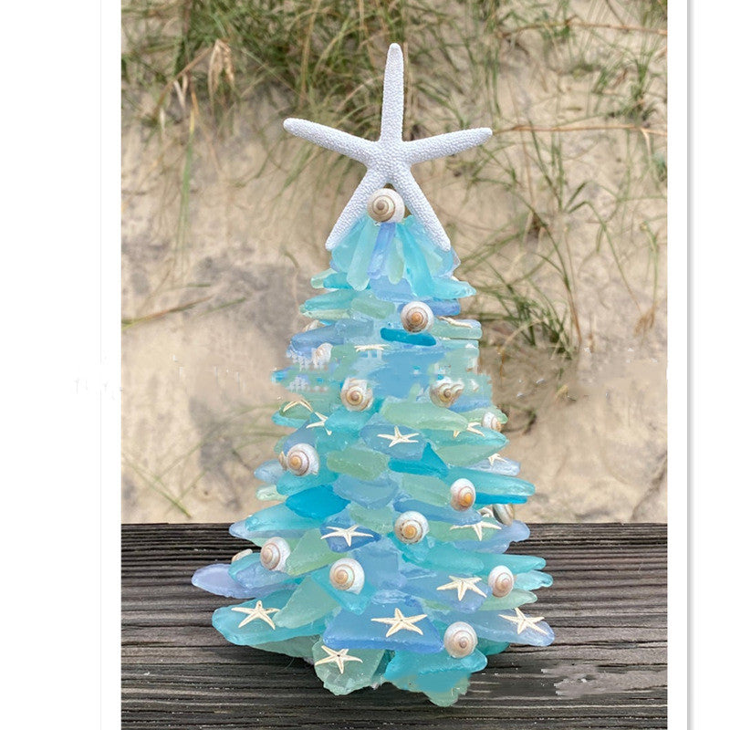 Blue Christmas Tree - DIY Holiday Tabletop Decoration-6