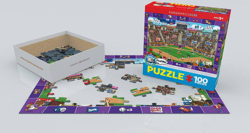 Eurographics Baseball Spot & Find 100-Piece Puzzle - Ages 5+-3