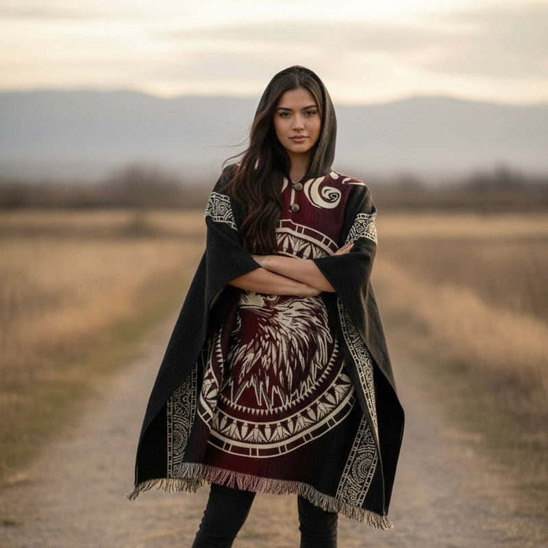 Eagle HandMade Wool Poncho-1
