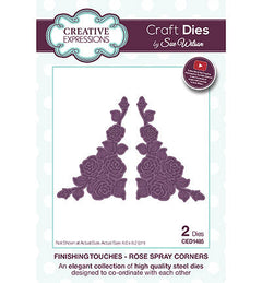 Finishing Touches Collection Rose Spray Corners Die-1