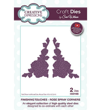 Finishing Touches Collection Rose Spray Corners Die-1