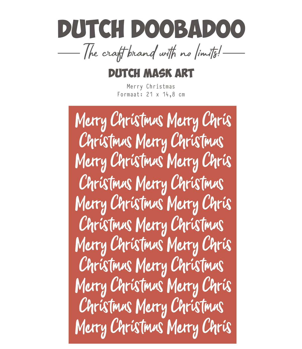 Dutch Doobadoo DDBD Dutch Mask Art Merry Christmas A5-1