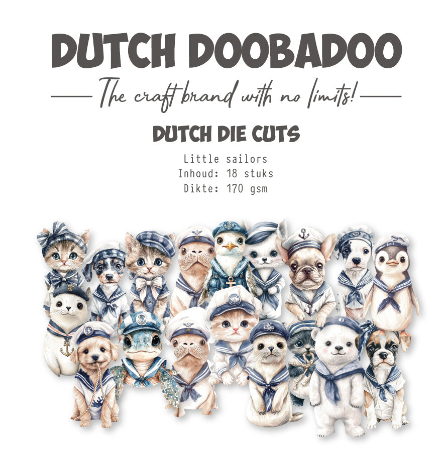 Troqueles para collage Little Sailor de Dutch Doobadoo DDBD-1