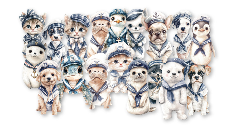 Troqueles para collage Little Sailor de Dutch Doobadoo DDBD-2