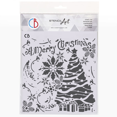 Ciao Bella Texture Stencil 8"x8" Magic Holidays-1
