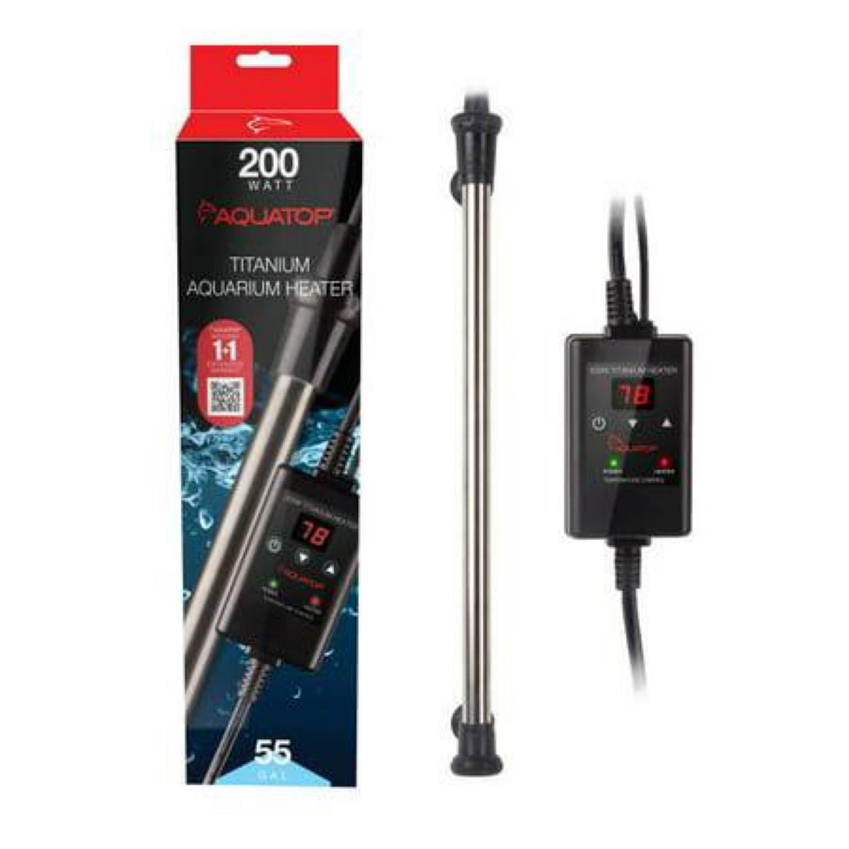 Aquatop 200 Watt Titanium Aquarium Heater with Controller-1