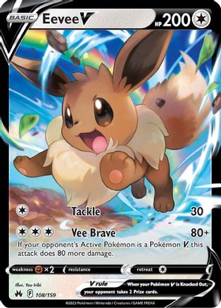 Eevee V 108/159 - SWSH Crown Zenith Holofoil-1