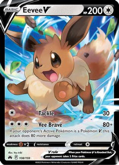 Eevee V 108/159 - SWSH Crown Zenith Holofoil-1