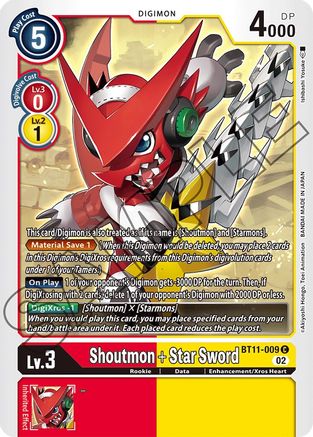 Shoutmon + Star Sword (BT11-009) - Dimensional Phase Foil-1