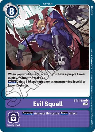 Evil Squall (BT11-110) - Dimensional Phase-1