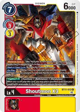 Shoutmon X3 (BT11-012) - Dimensional Phase Foil-1