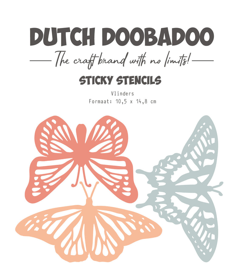 Dutch Doobadoo DDBD Dutch Sticky Stencil A6 Butterfly-1