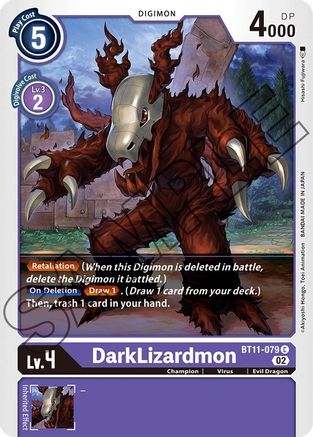 DarkLizardmon (BT11-079) - Dimensional Phase Foil-1